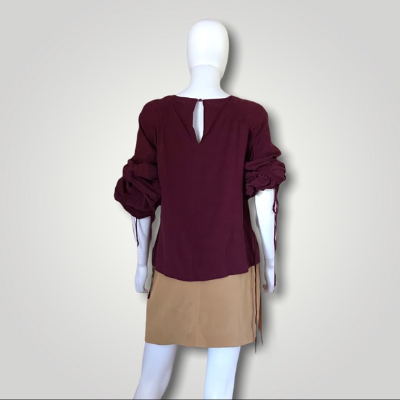 Line & Dot Serena Balloon Ruched Sleeve Top - Picture 5 of 7